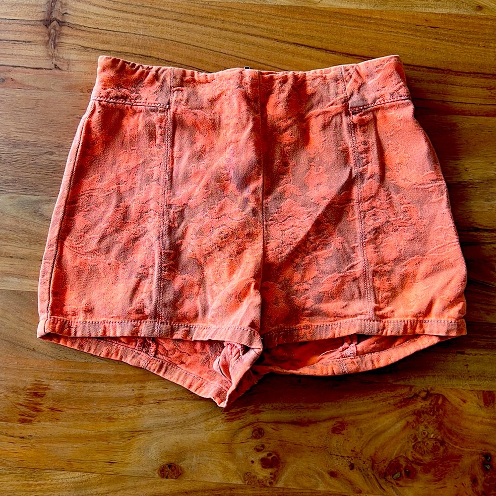 Coral denim hot shorts